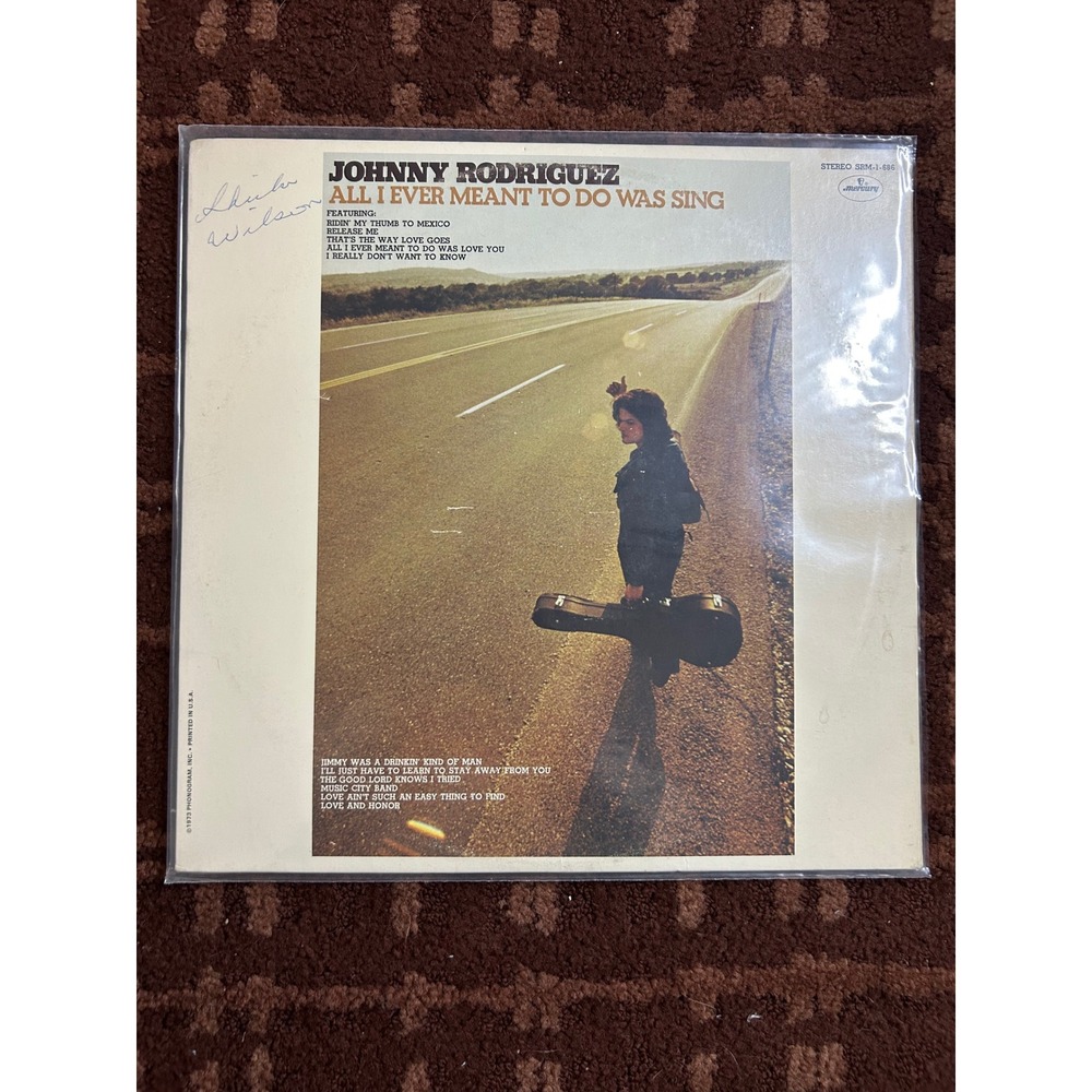 Johnny Rodriguez All I Ever Meant To Do Was Sing Vinyl LP Mercury SRM-1-686 1973